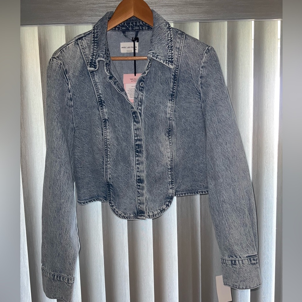 Avec Les Filles Washed Denim Jacket
